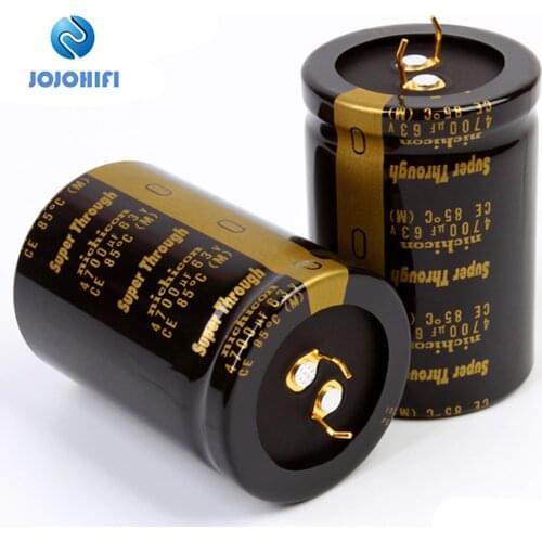 1pcs-5pcs KG Super Through 4700UF 63V 35x50mm Golden Foot Capacitors Pitch 10mm 63V/4700UF Audio Electrolytic Capacitor