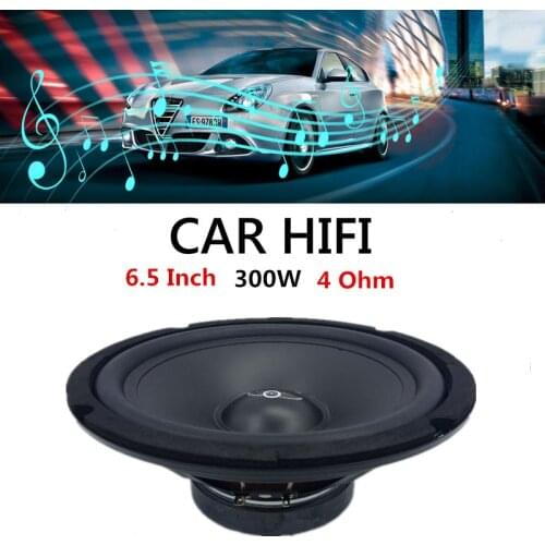 1pc 6.5 Inch 300W 4Ohm Midrange Car Audio Louder Front Door Speakers Woofers Automobile Component Fullrange Speaker