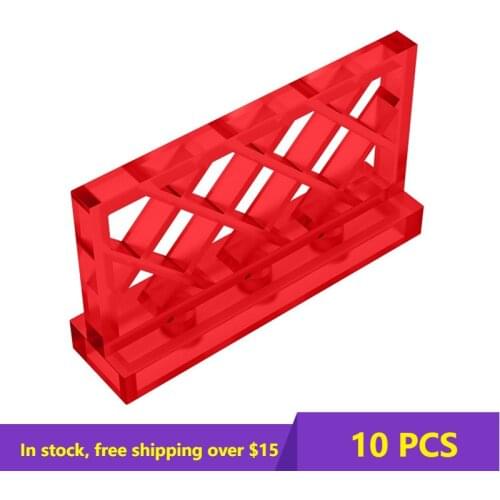 10PCS Bricks Assembles Particles 3185 1x4x2 Fence Building Blocks Bricks Kit Part High-Tech Education Toy For Children Gift
