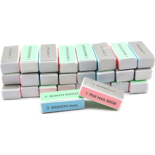 200 PCS Nail Art Sanding Files Buffer Block File 4 sides Nail Art Polisher Manicure Nail File DIY Pedicure Care Beauty Nail Tips