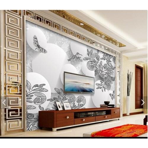 3d photo wallpaper custom 3d wall murals wallpaper Modern sweet flowers 3 d TV setting wall paper 3d living room wallpaper decor