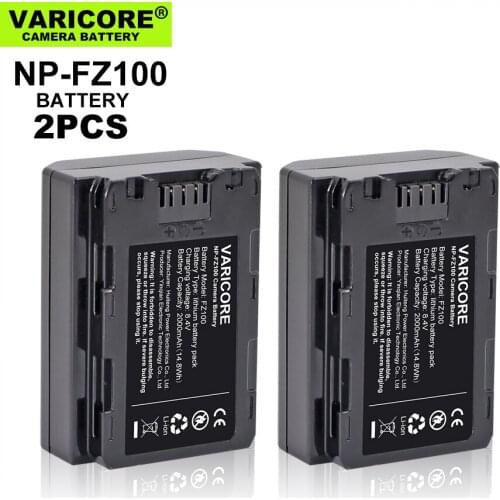 2pcs 8.4V 2000mAh Camera battery A7 M3 Micro single NP-FZ100 for A7R4 A7R3 7RM3 A7RIII ILCE-9 A9M2 A7S3 SLR A9 Digital batteries
