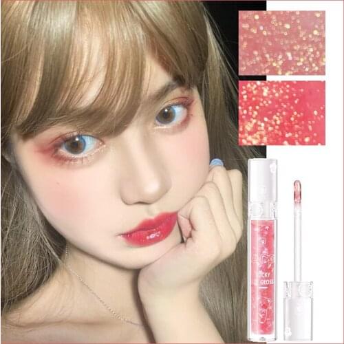 Crystal Sequin Lip Gloss Lip Glaze Color Lip Gloss Lasting Moisturizing Shiny Lip Jelly New Makeup Long Lasting TSLM1