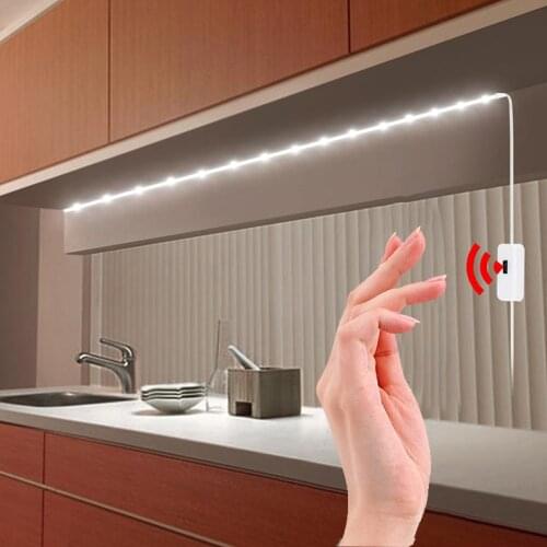 Hand Sweep Motion Sensor LED Kitchen lights Flexible 5V USB LED Strip lamp Bedroom Decoration Night light For Cabinet Cupboard
