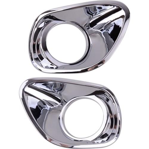 2Pcs/Set Chrome Car Front Fog Lamp Light Cover Trim ABS Fit For Jeep Patriot 2011 2012 2013 2014 2015 2016