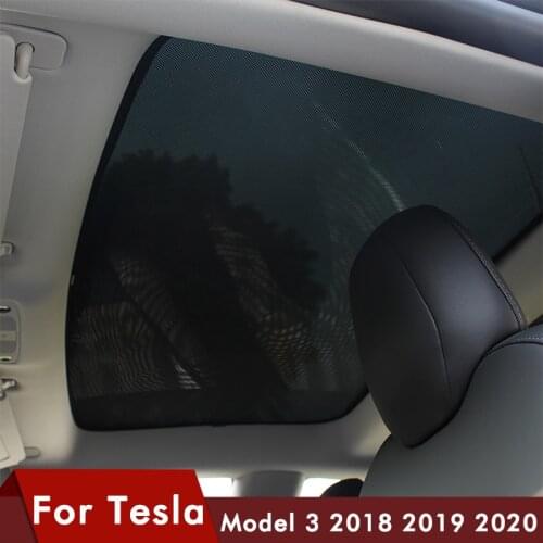 2020 Model3 Sunshade Car Sun Visor Rear Front Sun Shade For Tesla Model 3 Roof Skylight Shades Protector Accessories Three