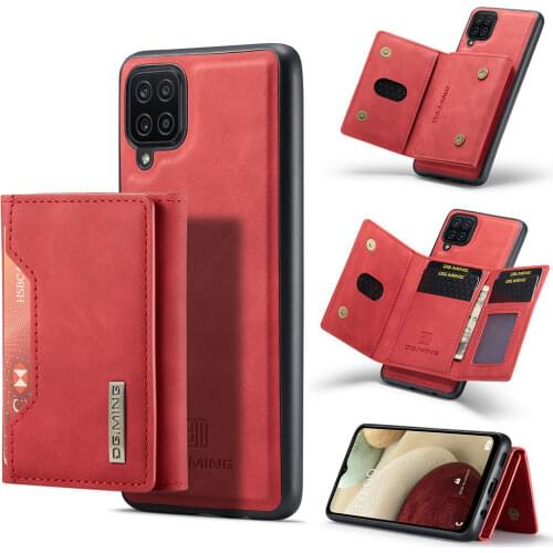 Case For Samsung Galaxy A12 5G Leather Flip Luxury Magnetic Leather Wallet Phone Case For Card Slot Stand Full Cover