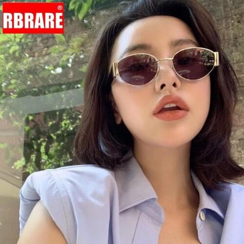 RBRARE Round Sunglasses Women 2021 Metal Sunglasses Women Vintage Oculos Feminino Black Sun Glasses Mirror Women Sunglasses