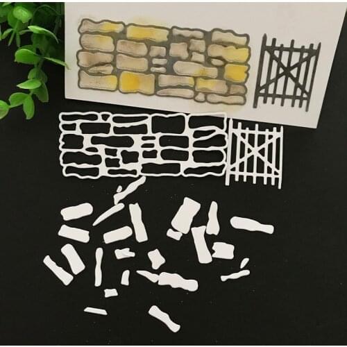 Brick Wall Dies Metal Cutting Dies New 2018 for Scrapbooking Album Decoration DIY Cards Making Craft Dies Embossing Die Cut
