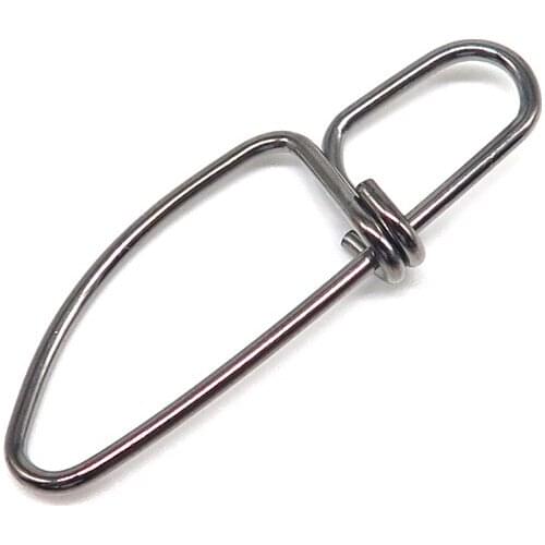 Minfishing 100 PCS/Lot Fishing Snap with Double Lock Stainless Steel Hook Connector Clips Lure Accessories