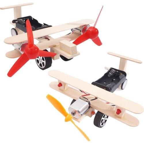 DIY Aircraft Scientific Educational Toy Powered Model DIY plane model Assembled Toy puzzle children gift handmade airplane