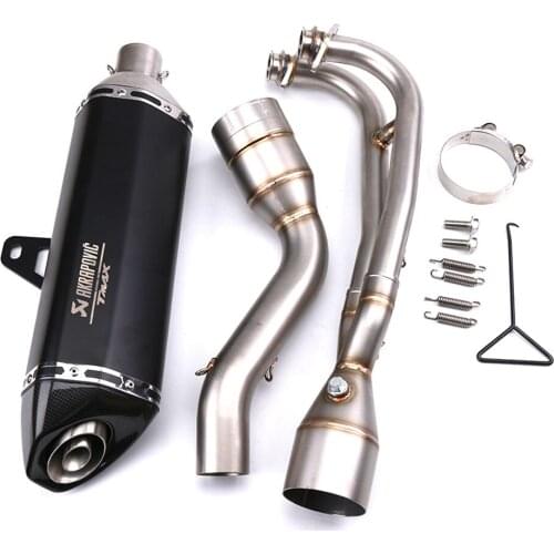 Motorcycle Modified Stainless Steel Exhaust Pipe Front Carbon Fiber Silencer for Yamaha Tmax530 2017 2018 2019