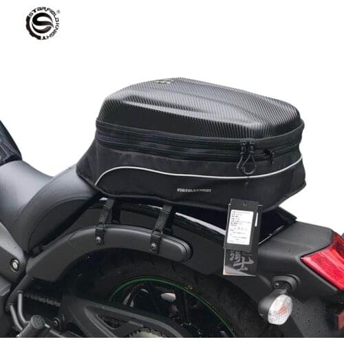 MJ MOTO Fashion Motorcycle Bag Moto Motorbike Tail Bag Top Case Cafe Racer Adventure Saddle Bag Black Large Capacity Backpack