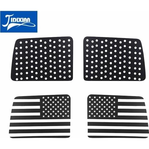 JIDIXIAN Car Rear Window Decals Decoration Cover Trim Stickers for Jeep Patriot 2011 2012 2013 2014 2015 2016 4Door Accessories