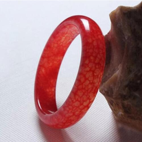 Natural authentic chicken blood stone Xiuyan Jade Bracelet Red womens style ice perfect for women as