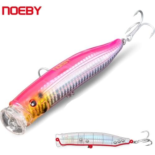 NOEBY Fishing Tackle 2021 100mm/19g 120mm/29g Popper for Fishing Lures Topwater Artificial Fishing Baits NBL9246