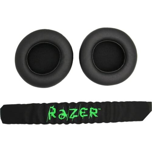 New Replacement Ear pads Cushion Earmuffs Earpads with Headband For Raze Kraken Pro 7.1 or Electra Gaming Headphone