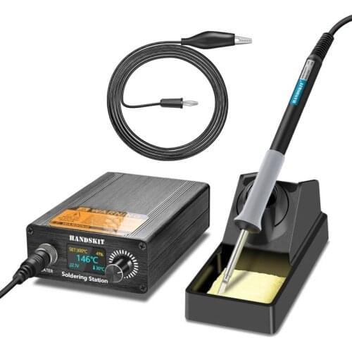 70W T12D Portable Digital OLED Soldering Station Adjust Temperature Electronic Soldering Iron Welding Tool - US Plug CO