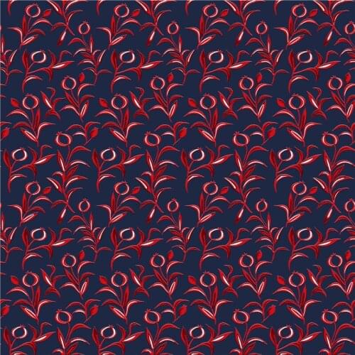 Polyester satin fabric dress red lips custom printed color floral cloth DIY sewing handmade patchwork ZDNZ01