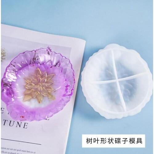 Transparent Silicone Mould Resin Decorative Craft DIY Leaf petal-shaped dish storage bowl Mold epoxy resin molds for jewelry