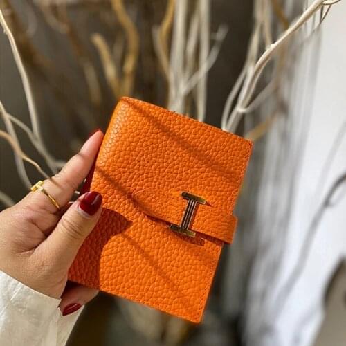 Genuine Leather Womens Luxury Design Purse Fashion Short Money Bag Ladies Card Holder Female Wallet 2021 Ins Hot Fashion Bag