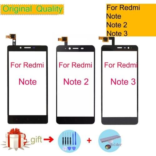 ORIGINAL For Xiaomi Redmi Note 2 Note 3 Touch Screen Digitizer Touch Panel Sensor Front Outer Glass Note2 Touchscreen NO LCD