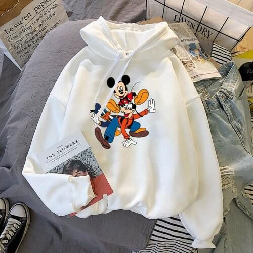 Disney Minnie Mouse Boys Girls Funny Unisex Hoodies Cute Mickey Mouse Kids Sweatshirt Streetwear Autumn Childrens Clothing