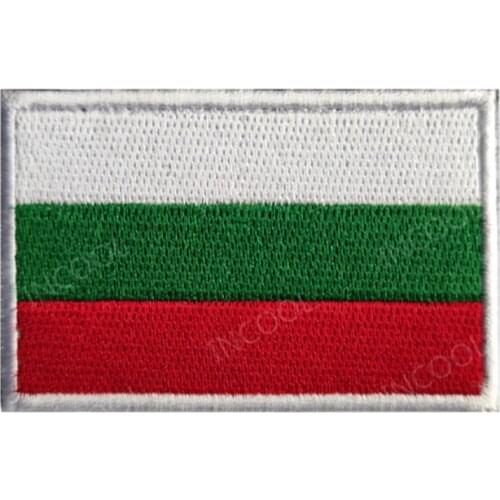 Embroidered Patches Bulgaria Flag Military Patch Emblem Applique Bulgarian Flags Skull Embroidery Badges For Clothing Cap