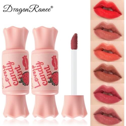 Mirror Pink Candy Lip Glaze Cute Waterproof Lipstick Dye Lip Liquid Lip Gloss Long-lasting Natural Daily Makeup TSLM1
