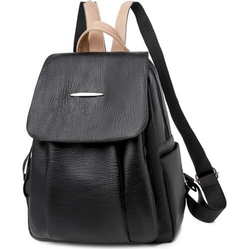 Ladies Backpack Bags Large Capacity Student School Bag for Girls PU Leather Laptop Backpack Female Travel Bag Daypack Bagpack