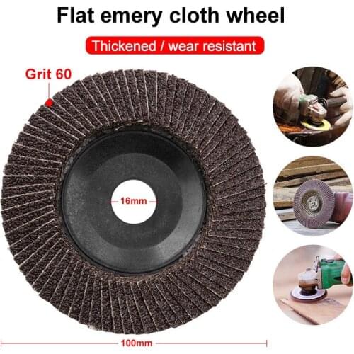 1Pcs 4inch Flat Angle Grinder Grinding Wheel With specification 60 Grit For Stainless Steel Cast Iron Sheet Metal Wood