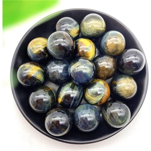 1pc Natural Blue Tiger Eye Rare Sphere Ball Carving Chakra Healing Reiki Stones Gemstone Crafts Natural Stones and Minerals