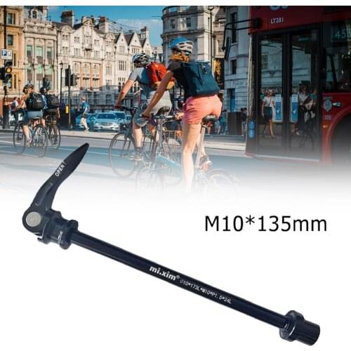 1PC Alloy Black Durable 135*10MM Bike Axle Release Skewer Front Rear Wheel Hub Thru Axle Adapter Bicycle Accessories