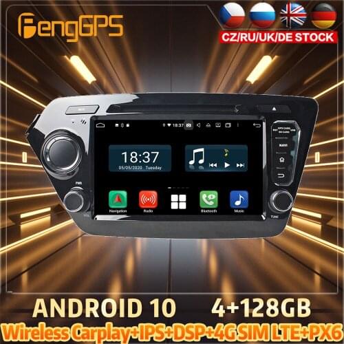 128G Android10 PX6 DSP For KIA K2 RIO 2011 2012 Car DVD GPS Navigation Auto Radio Stereo Video Multifunction CarPlay HeadUnit