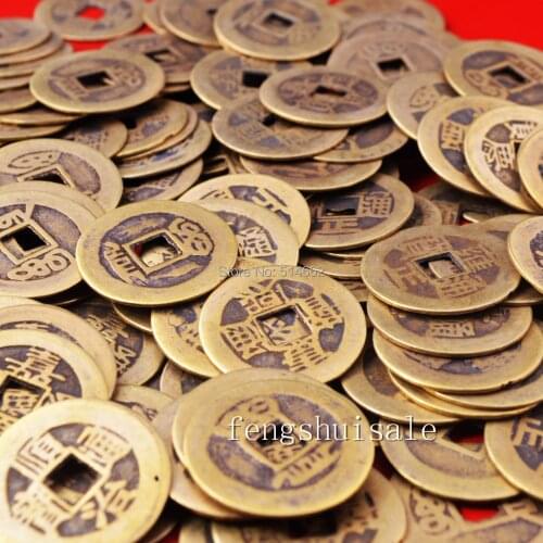 15 Brass Fengshui I Ching Coins Dia:1.1 Inch Y-1055