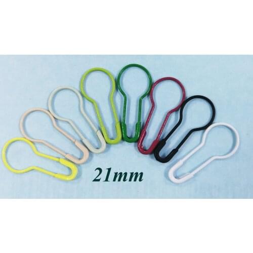 200 PCS Safety Pins Bulb Charm Coloured 21mm Gourd Shape Metal Clips Style Supplies Marker Tag Gourd Pins Craft Knitting