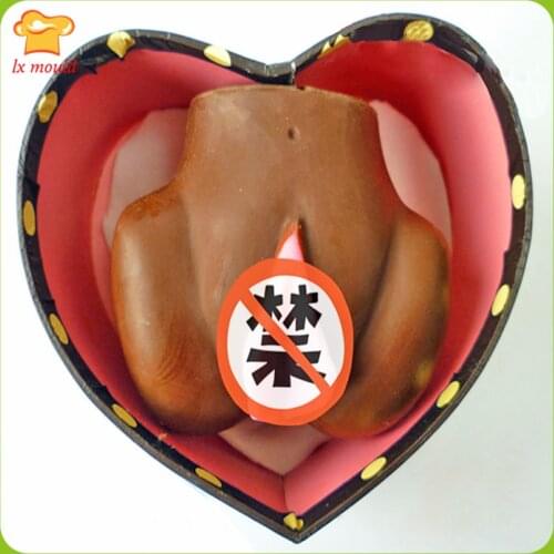 3D Female Buttocks Candle Molds Plump Butt Silicone Mould Body Aromatherapy Chocolate Soap Baking Food Grade Moulds