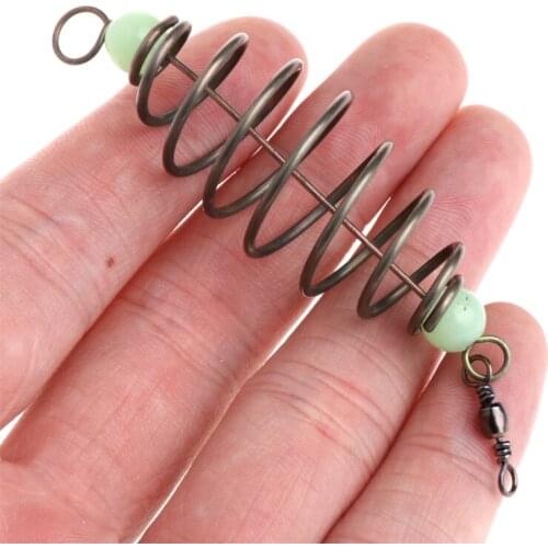 5 Pcs/Set Fishing Bait Spring Lure Inline Hanging Tackle Stainless Steel Feeder L9BD