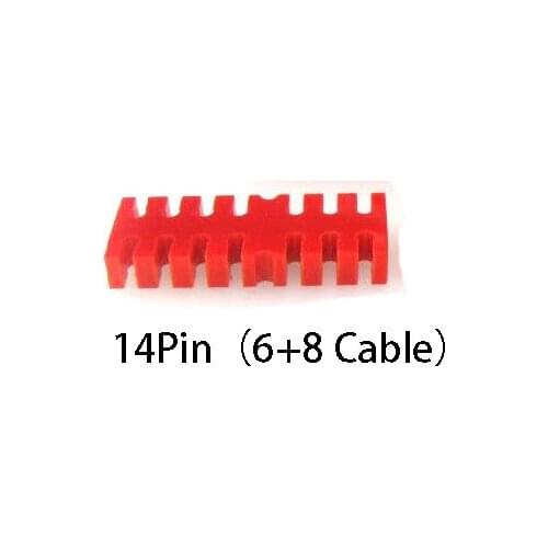 6+8pin groove red Acrylic Cable Combs for 18AWG or 16AWG Cables - 6+8 Cable