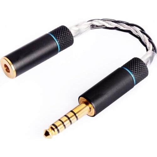 8 core 4.4mm male to 3.5mm 2.5mm female adapter cable Earphone Audio transfer upgrade wire