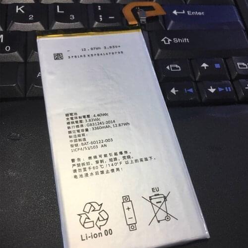 5pcs battery For BlackBerry Priv Mobile phone battery 3360mAh BAT-60122-003 for BlackBerry