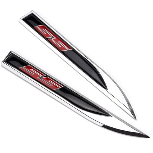 Car Side Emblem for SS Logo for Chevrolet Aveo Trax Cruze Chevy v8 Captiva Lacetti Cobalt Corvette Vehicle Exterior Decoration
