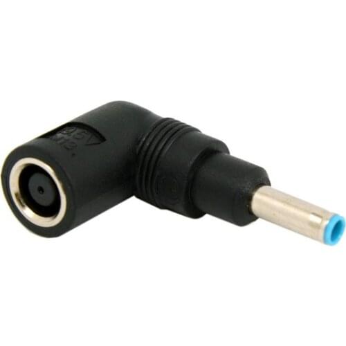 Cablecc DC 7.4*5.0mm Lenovo Ultra slim DC Jack to HP Dell 4.5*3.0mm Plug 90 Right Angled Adapter For Laptop