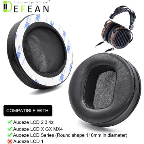 Defean Replacement Sheepskin Leather cushion ear pads for Audeze LCD 2 3 4z X GX MX4 / LCD Series headphones