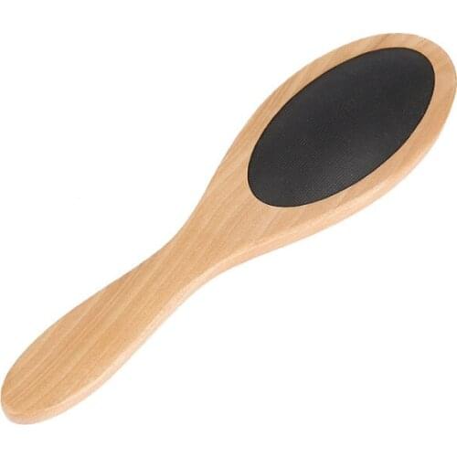 DREWTI Wooden Bald Brush Rubber Airbag Brush Brushless Hair Brushes Promotes Blood Circulation Head Health Scalp Massage Tool