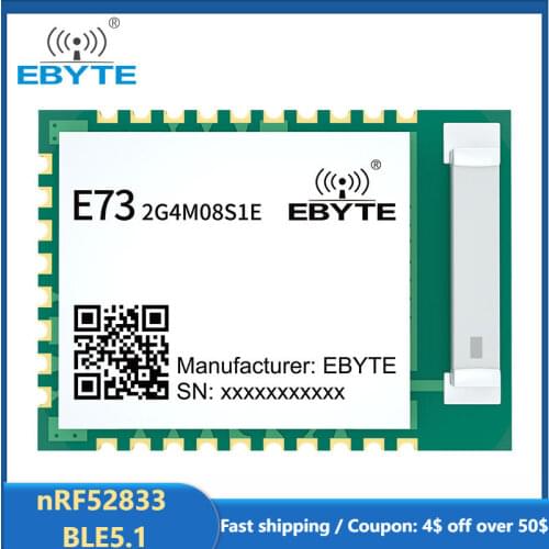 EBYTE nRF52833 BLE5.1 Ble Mesh Thread Zigbee Protocol 2.4GHz Wireless Transceiver Ceramic Antenna Zigbee Bluetooth Module
