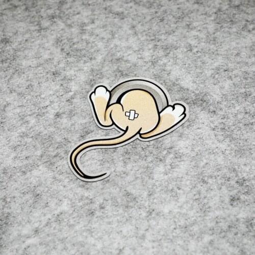 GalonDeco Individual 3D Cartoon Mouse Car Trunk Reflective Sticker Scratch Cover Stickers Decals for Car Fuel Cap Decoration