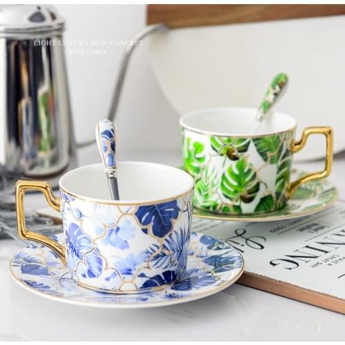Coffee Cup English Afternoon Tea Top Grade Bone China Tea Set 180ML Luxury Drinkware