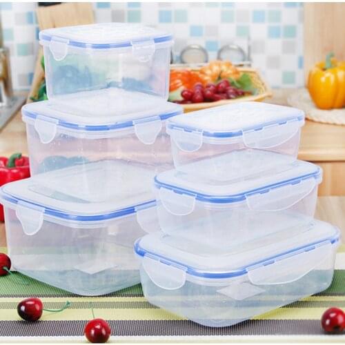 500/1100/2200ml Plastic Bento Box Outdoor Picnic Snack Meal Storage Container Food Prep Lunch Box for Kids School Dinnerware Se