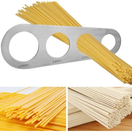 HILIFE Kitchen Accessories Pasta Noodle Measure 4 Holes Spaghetti Measurer Stainless Steel 1Pcs